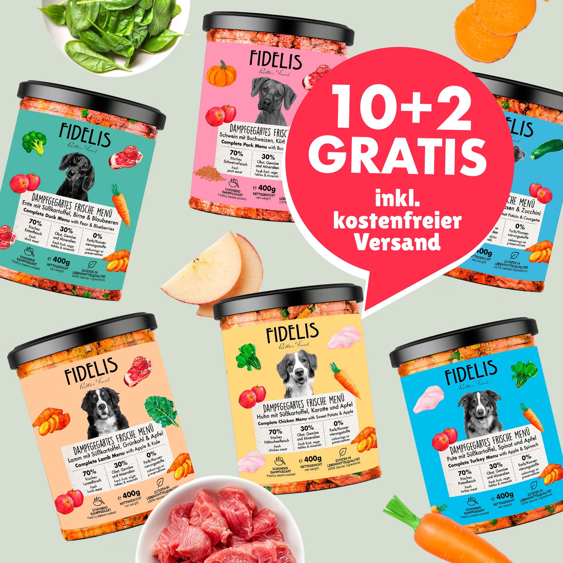 Kennenlern-Bundle: Frische Mens im Glas (10 + 2 Gratis)