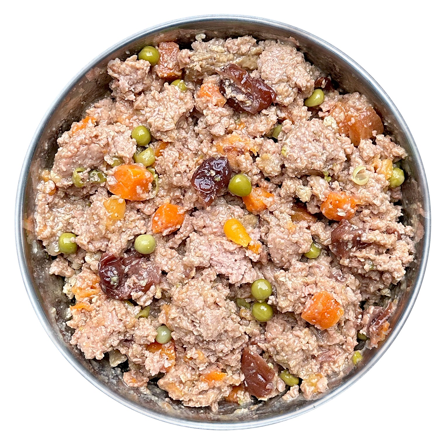 Ente mit Süßkartoffel, Birne und Blaubeeren (im Glas)