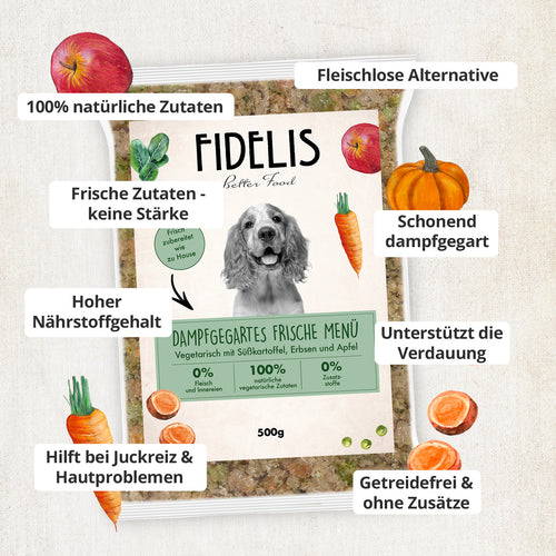 Veggie mit Süßkartoffel, Erbsen und Apfel (500g) gefroren
