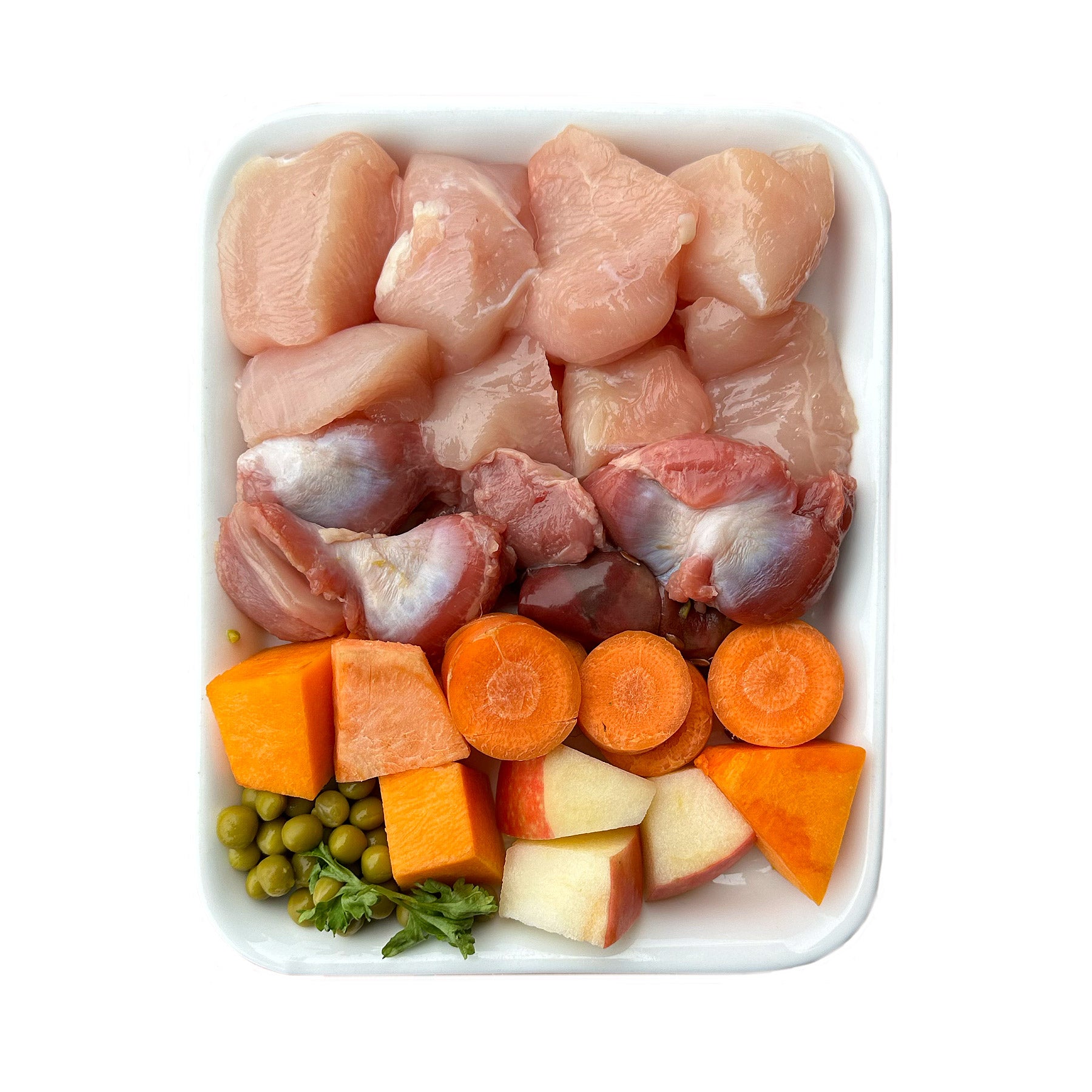 Huhn mit Süßkartoffel, Karotte und Kürbis (500g) gefroren