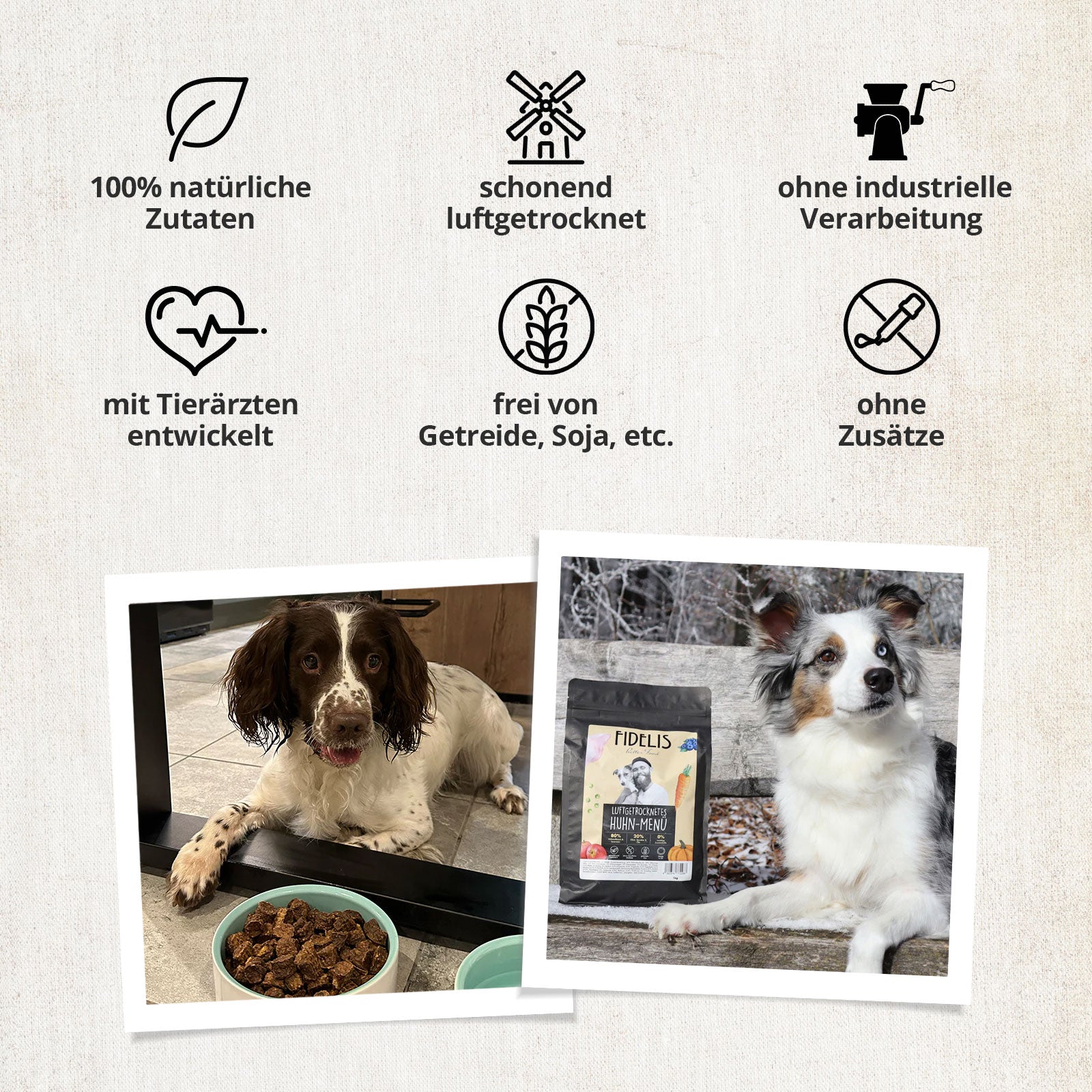 getrocknetes Rind-Menü